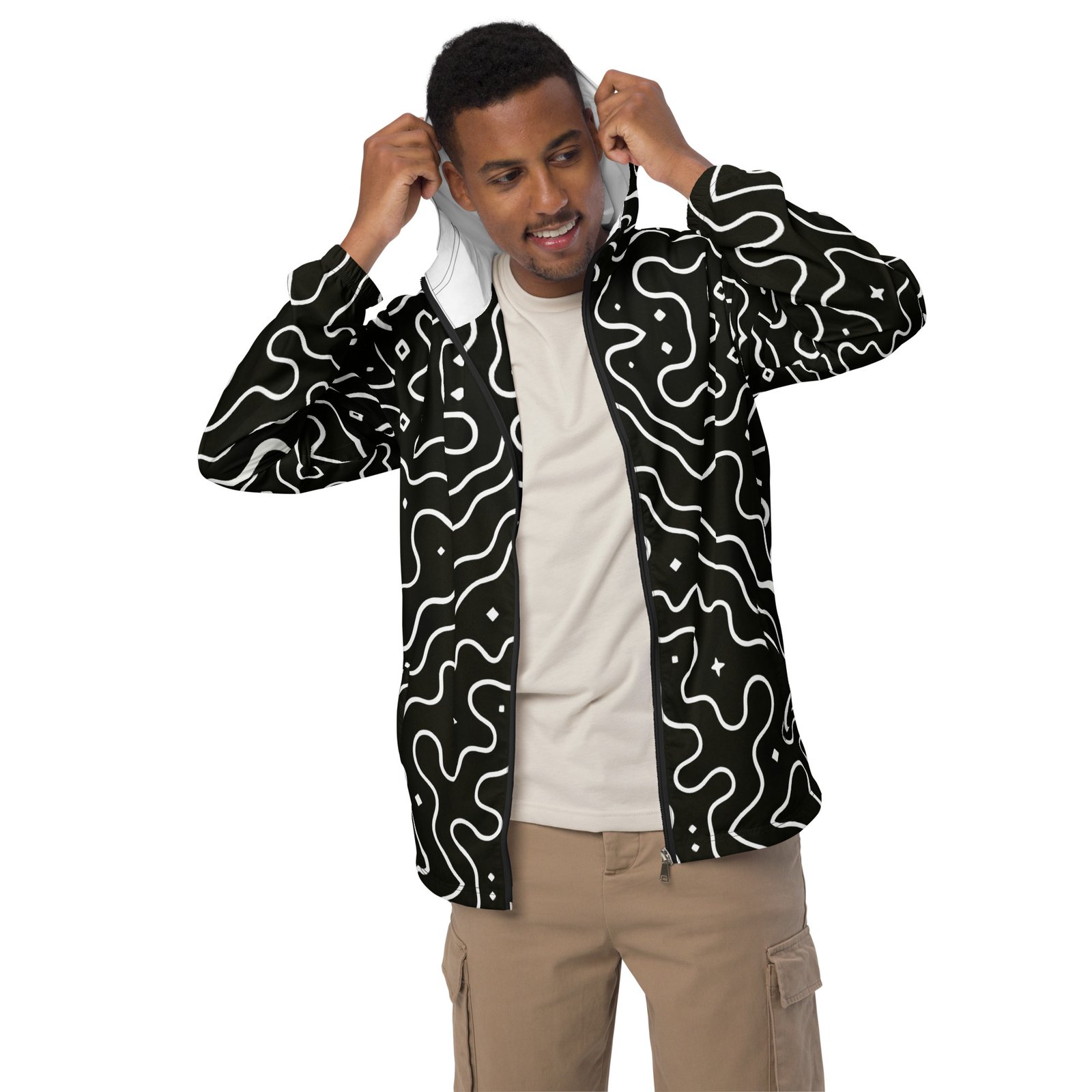 Niwakhe: Afro-Star Wave – Men’s windbreaker - Image 5