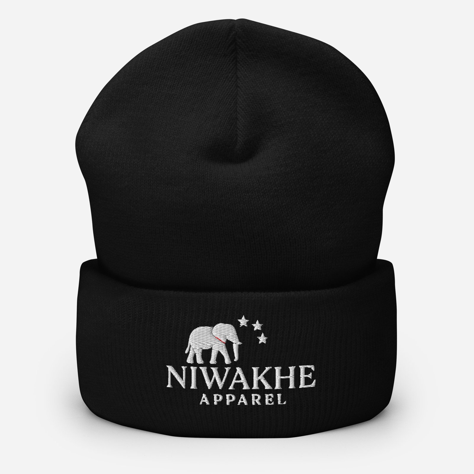 Niwakhe Signature - Cuffed Beanie - White - Image 2