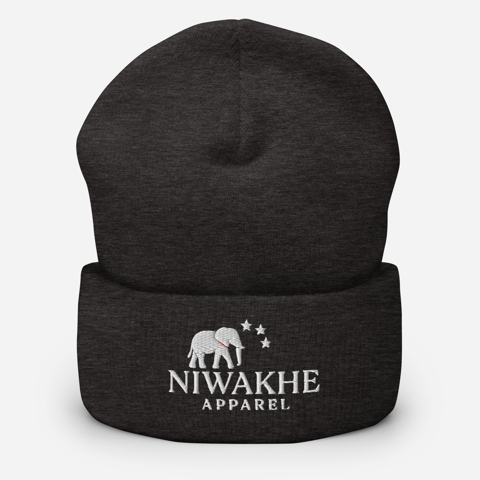 Niwakhe Signature - Cuffed Beanie - White - Image 5