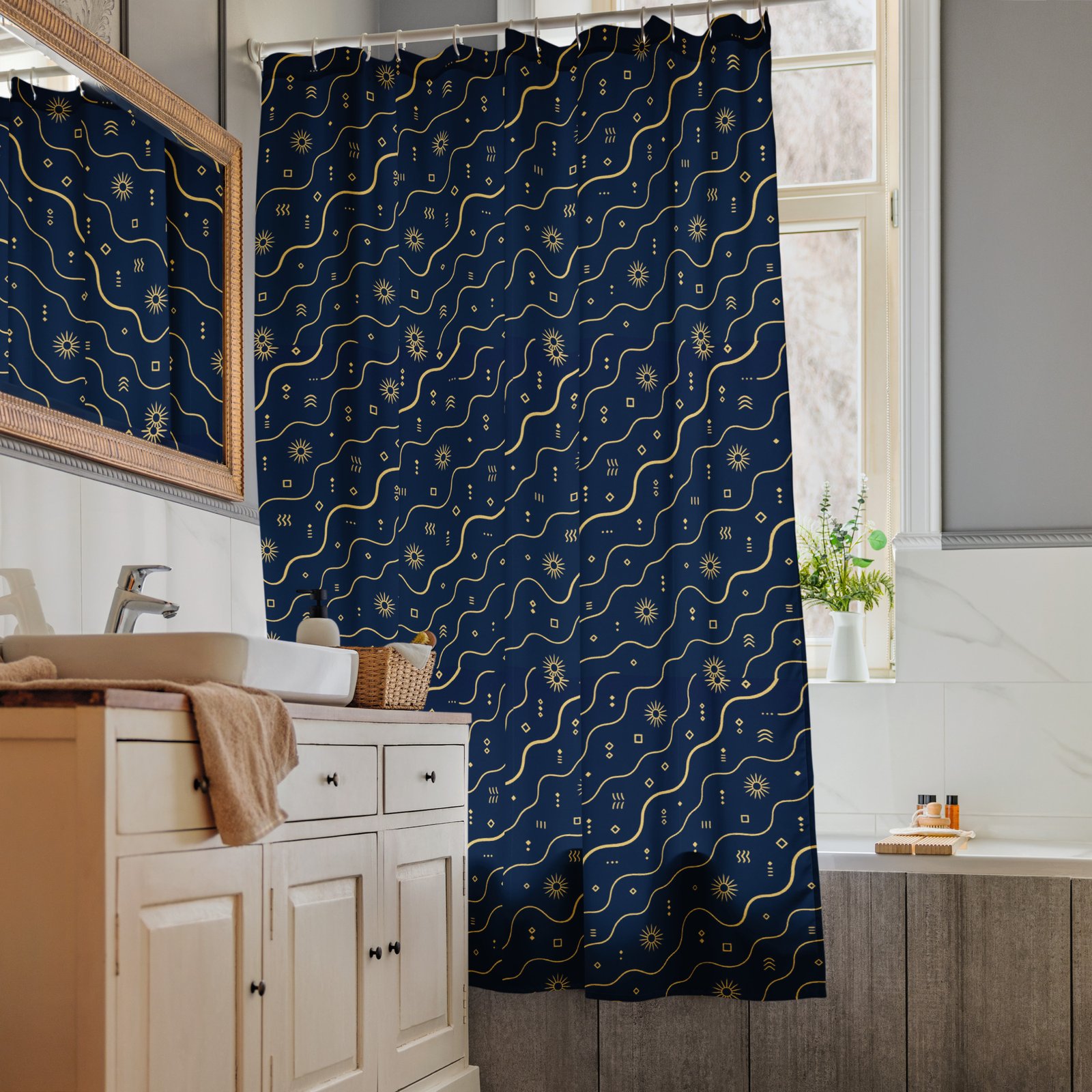 Niwakhe: Aqua Wave – Shower curtain
